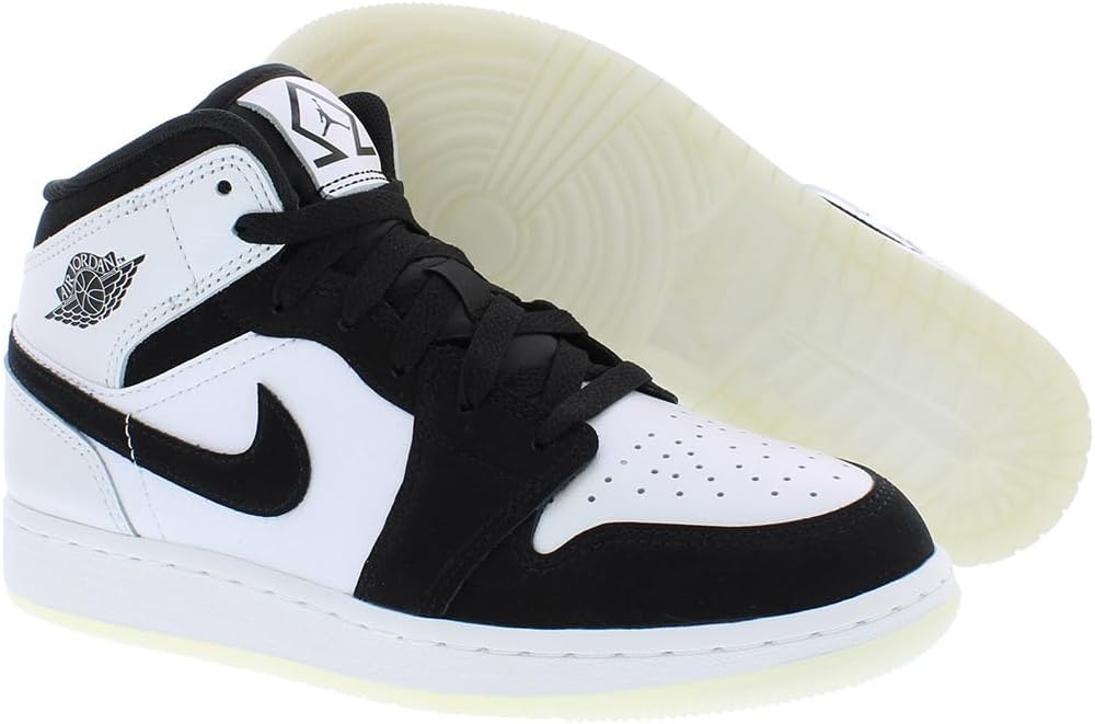 Мужские кроссовки Air Jordan 1 High Nike, белый/черный — фото 2
