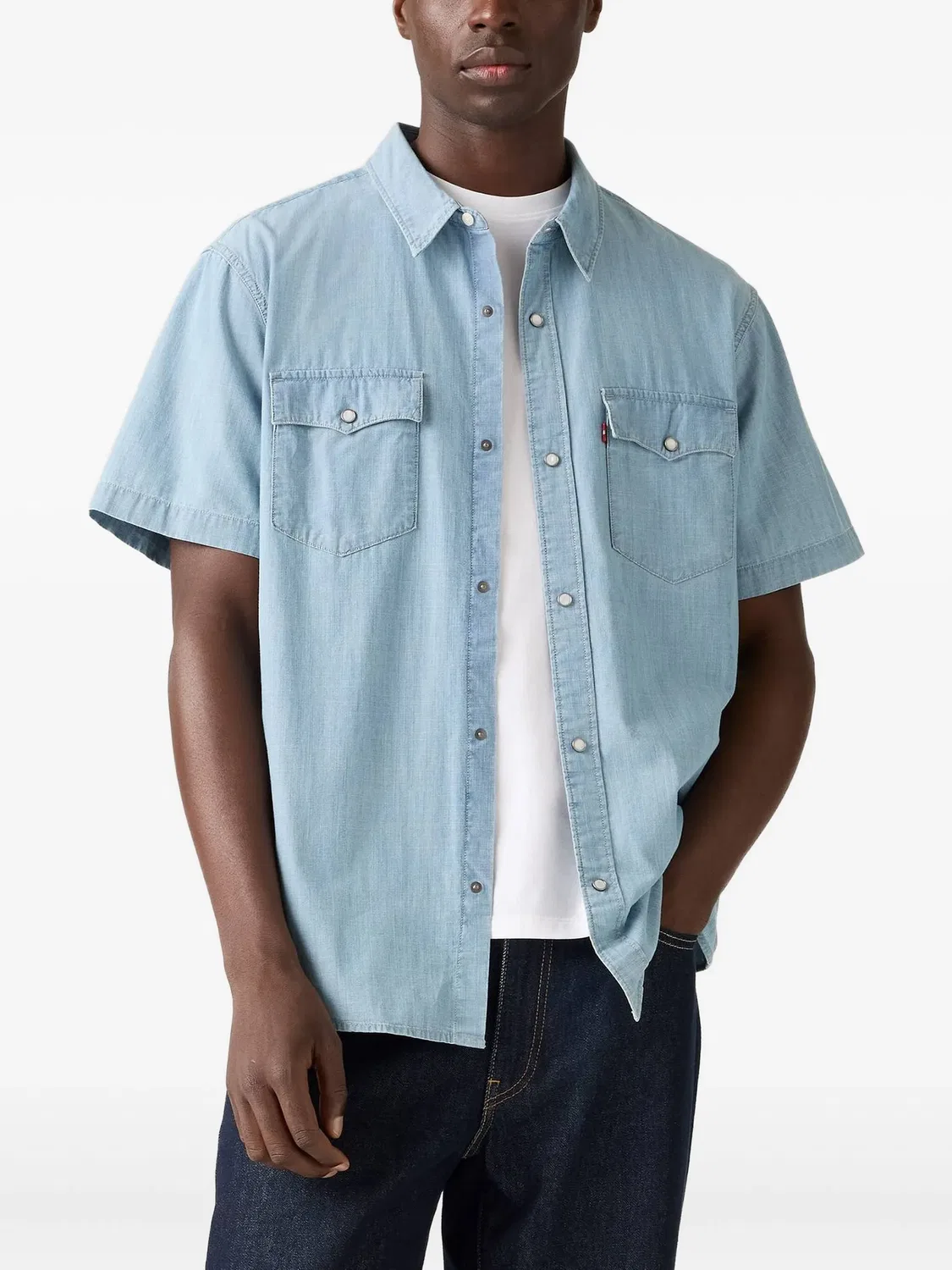 Рубашка с короткими рукавами Levi's, голубой — фото 3