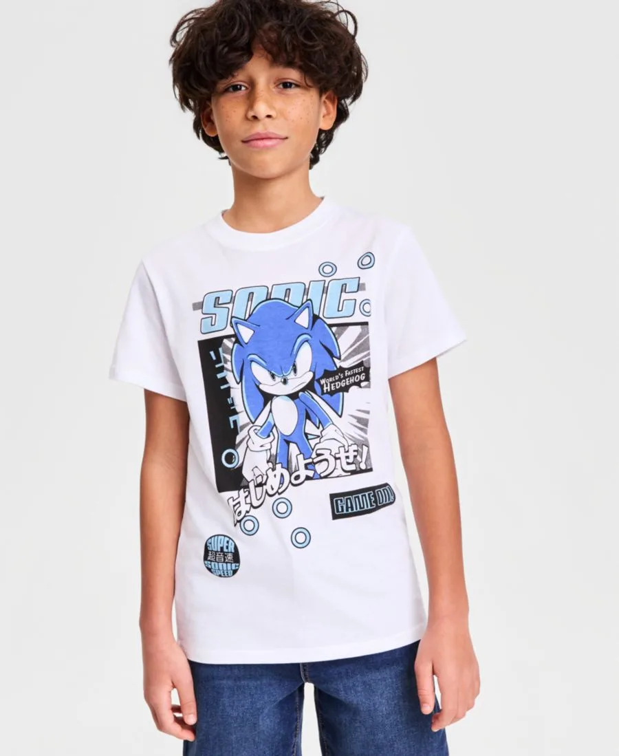 Детская футболка Sonic, размеры XS-XL Epic Threads, bright белый