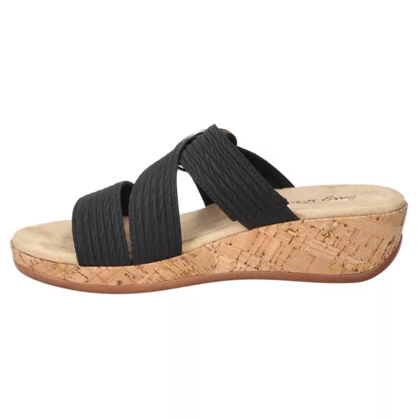 Женские босоножки Mina на танкетке Easy Street, цвет metallic woven ombre — фото 3