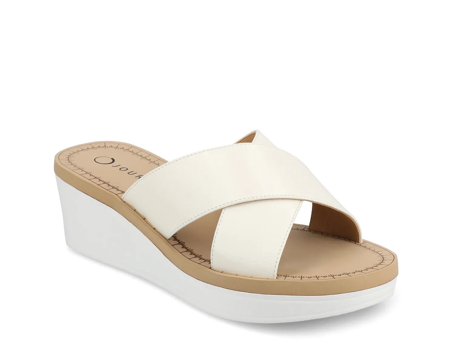 Сандалии Journee Biara Wedge Sandal, белый