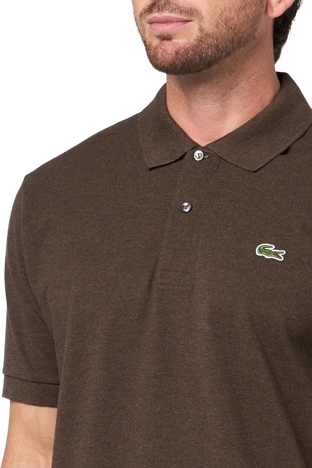Lacoste мужская классическая футболка поло L.12.12 Marl, Tanin — фото 3