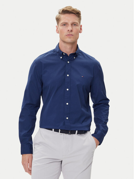 

Рубашка regular fit MW0MW37550 Tommy Hilfiger, синий