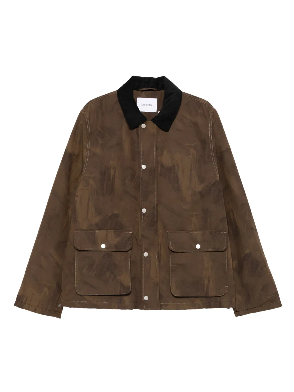 

Жакет с карманом и мазками кисти Les Deux, коричневый