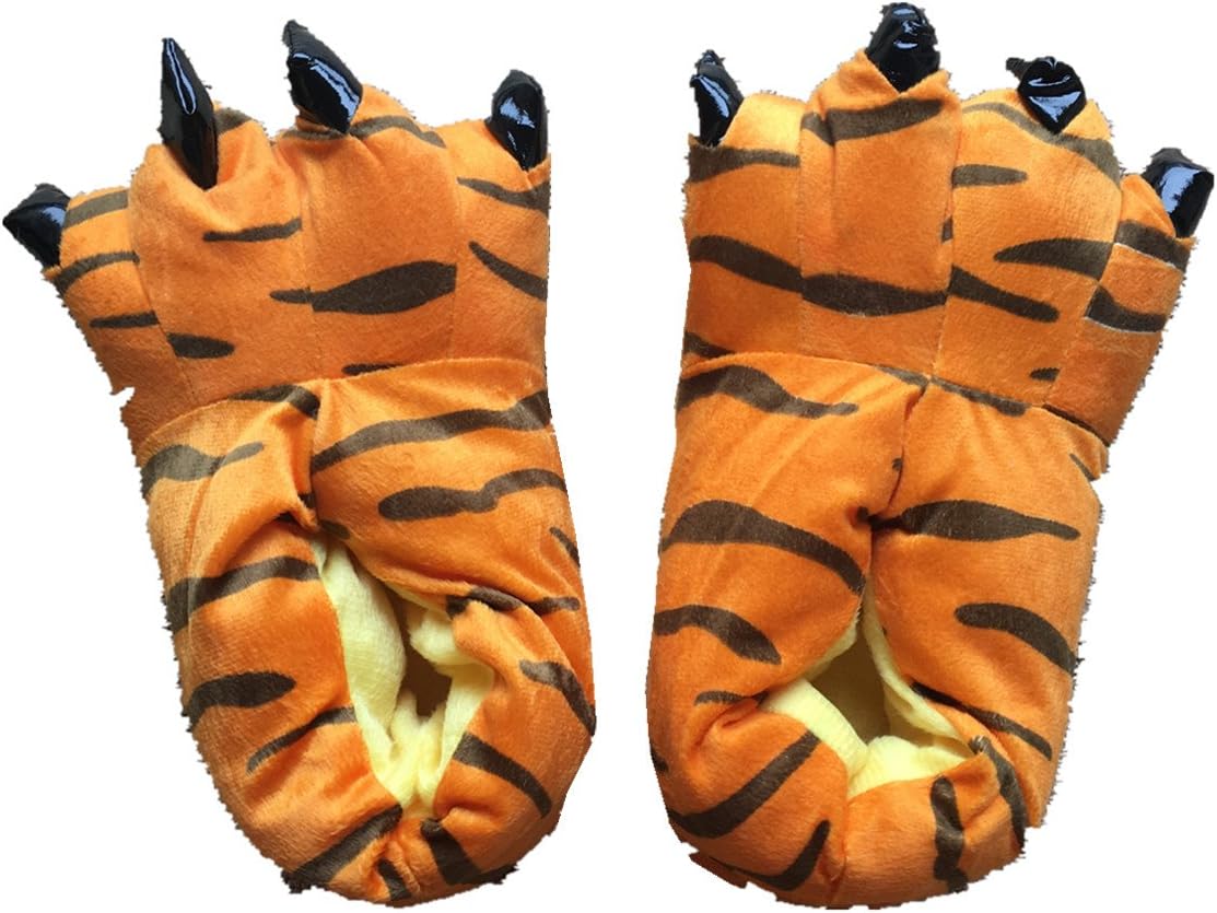 

Унисекс плюшевые тапочки с лапами и когтями, обувь в стиле костюма животного YESBOR