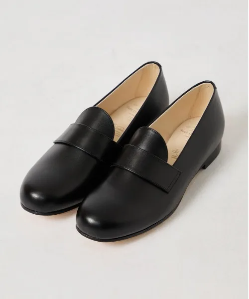 Мужские лоферы из натуральной кожи French Loafer foot the coacher чёрные