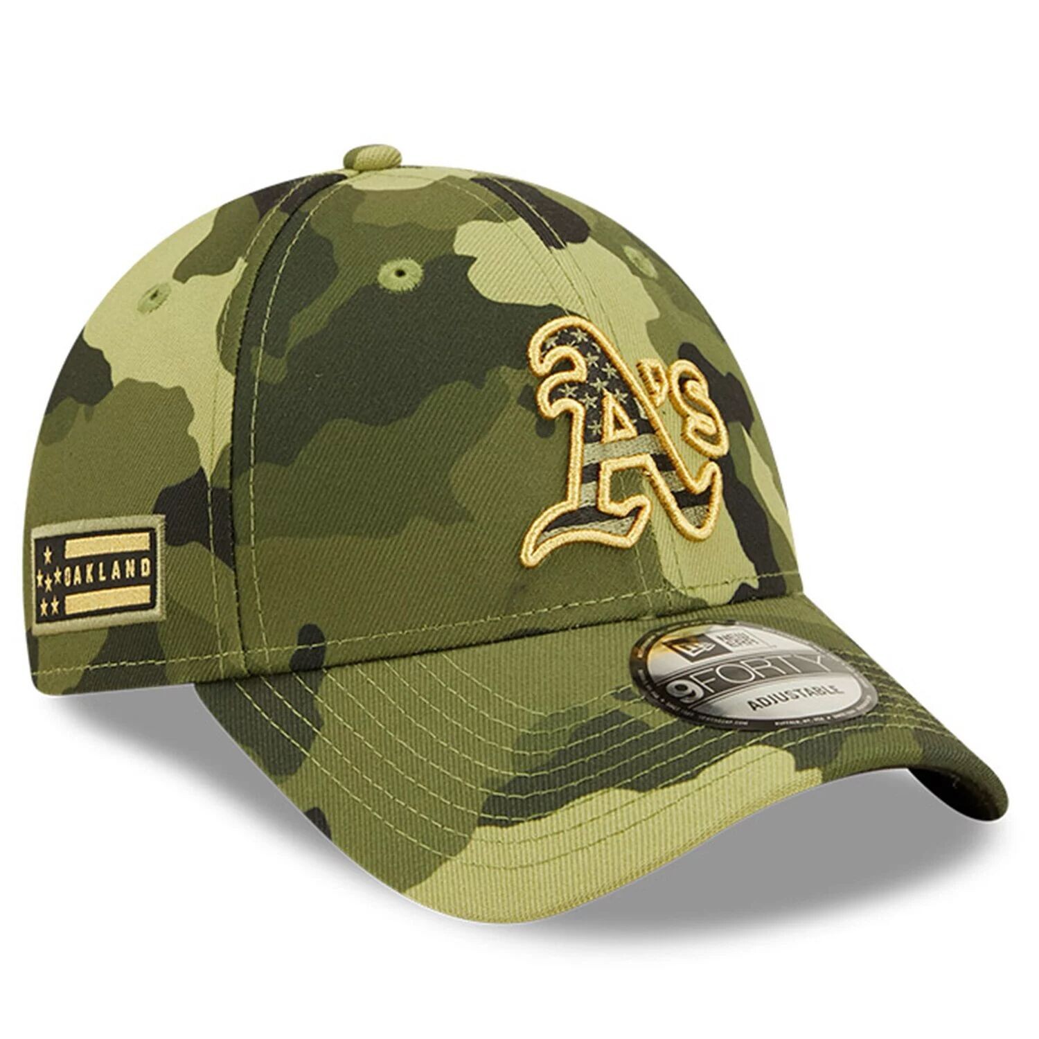 

Мужская регулируемая кепка New Era Camo Oakland Athletics 2022 Armed Forces Day 9FORTY Snapback