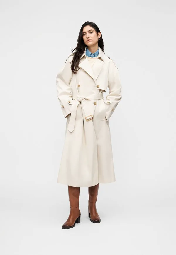 Водоотталкивающее твиловое пальто-тренч большого размера Tommy Hilfiger, Light Silt — фото 2