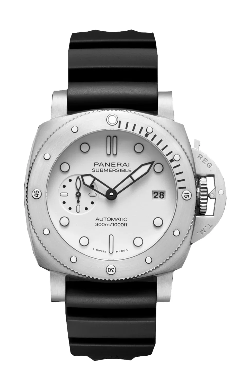 SUBMERSIBLE 42 ММ - ДВУХРЕМЕШКОВЫЕ - PAM01590 PANERAI, серебряный