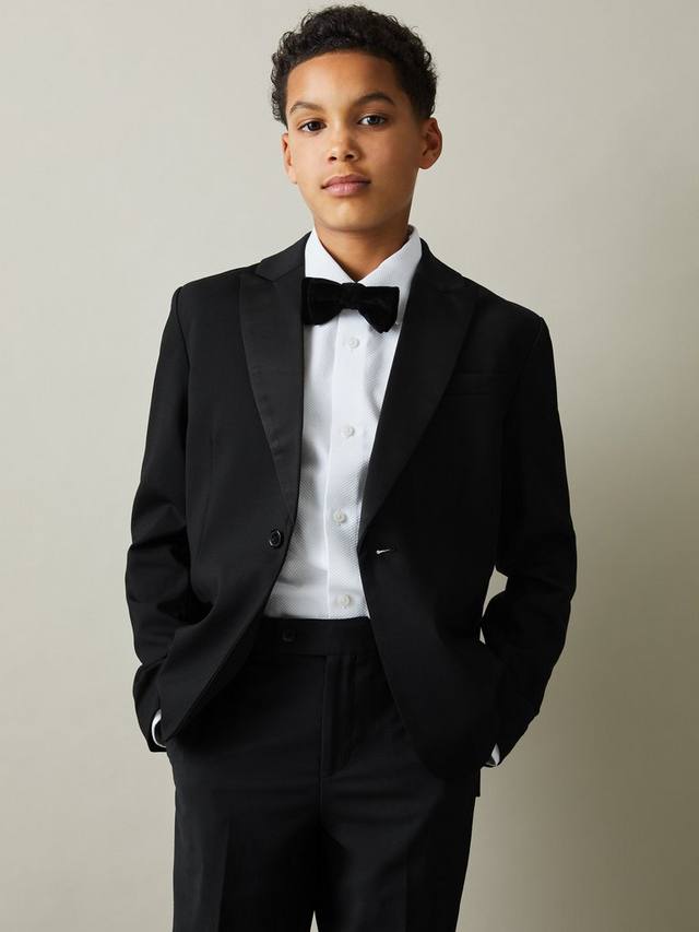 

Детский однобортный блейзер Knightsbridge из шерстяной смеси Reiss, Black