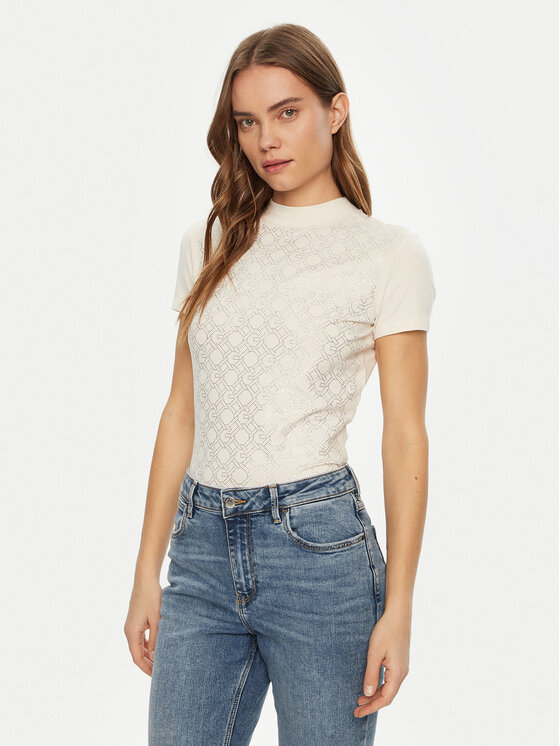 

Футболка обычного кроя W5RI15 J1314 Guess, белый