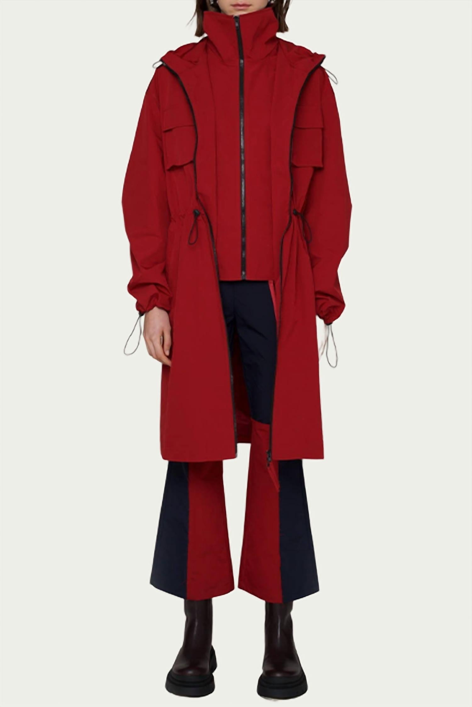 

Эдит парка с капюшоном и слоями в винном цвете AMYLYNN, Wine