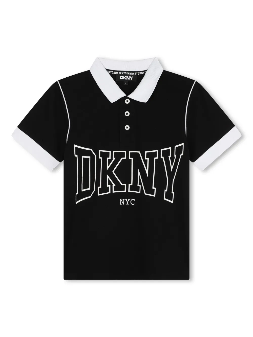 

Рубашка поло с логотипом Dkny Kids, черный