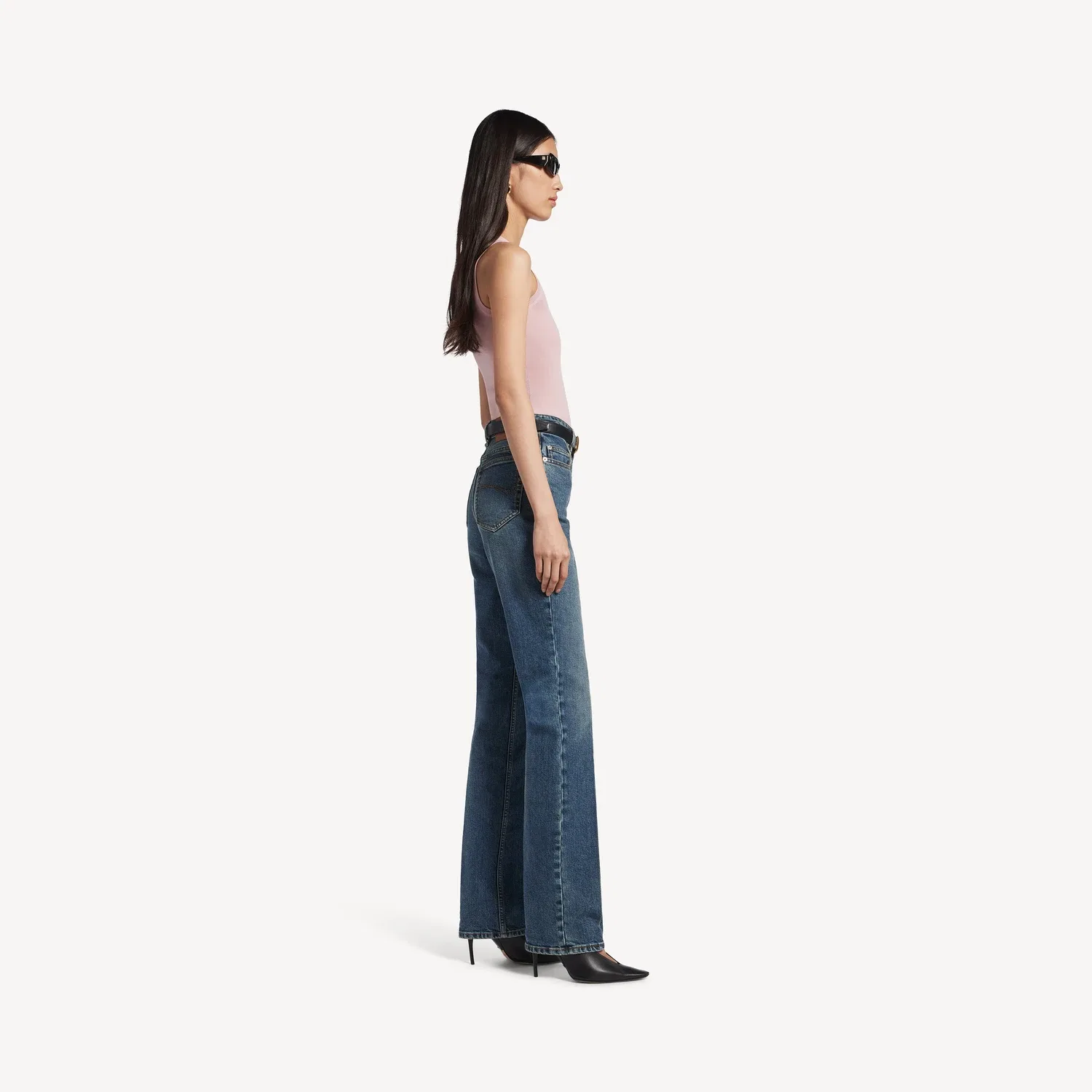 Женская майка пыльно-розового цвета BALENCIAGA, розовый — фото 3