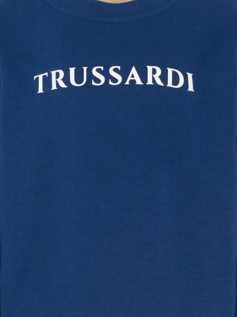 Толстовка с круглым вырезом и логотипом Trussardi Junior, синий — фото 3