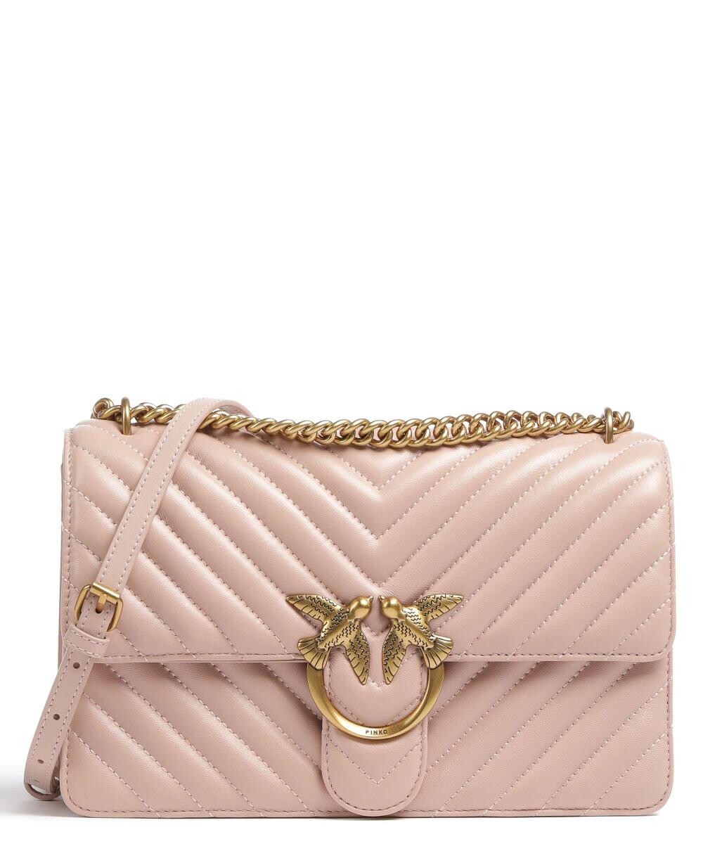 

Сумка через плечо Love One Classic из овчины Pinko, розовый
