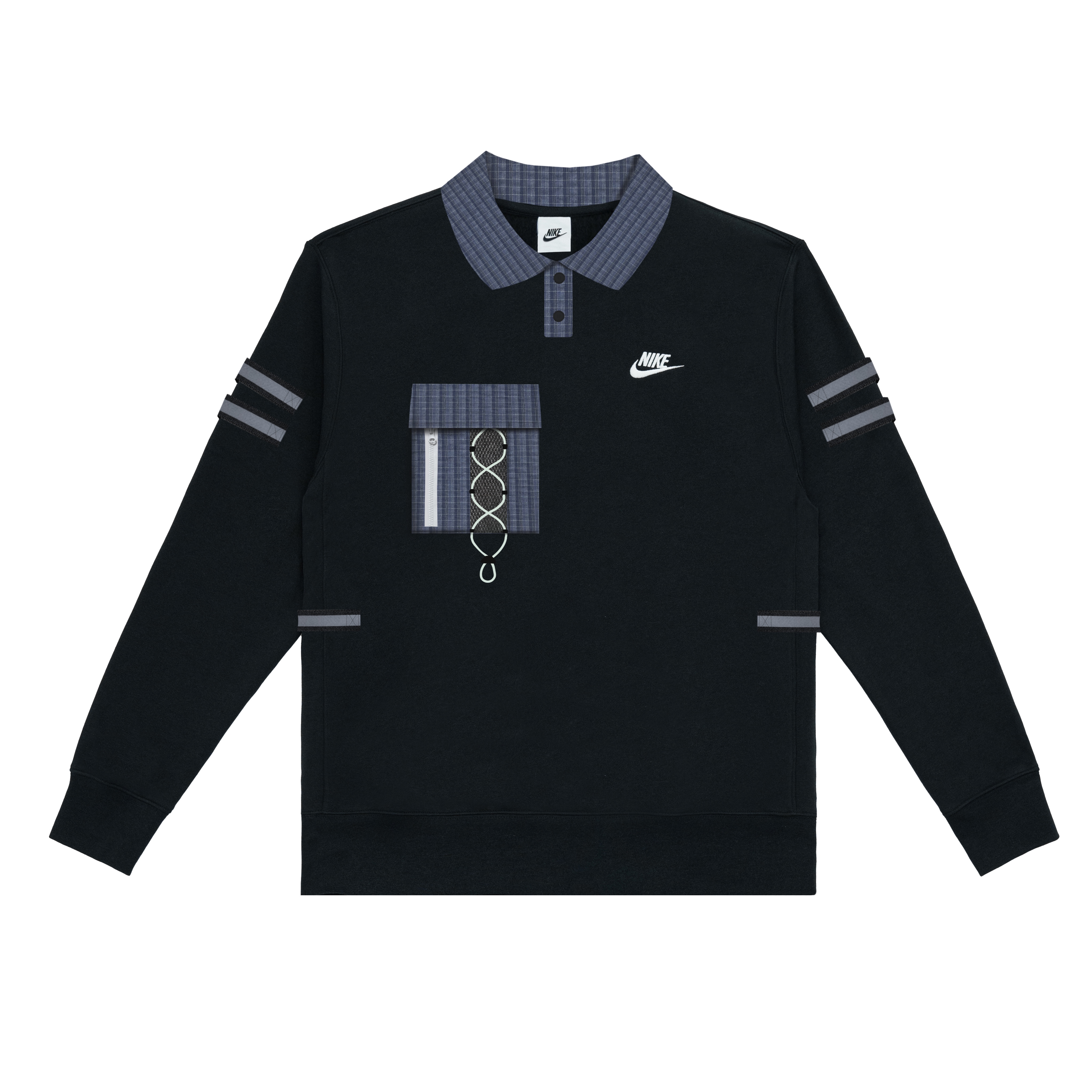 

Nike Свитшот Unisex Black Polo Collar Moderate