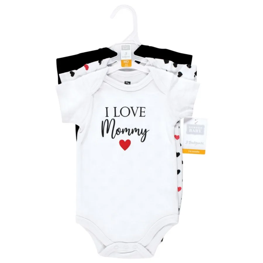 Комплект из 3 хлопковых боди Hudson Baby, girl mommy красный черный 3pk — фото 2