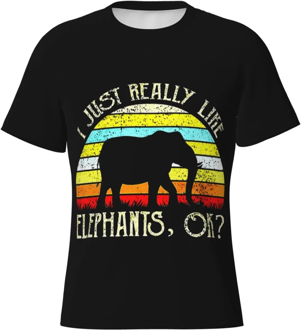 

Футболка I Just Really Like Elephants, мужская, приталенная, с коротким рукавом NEzih