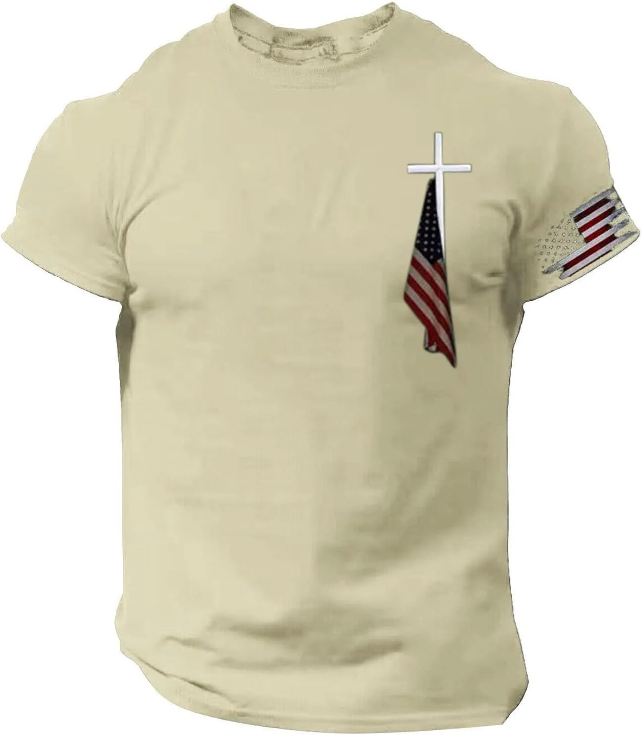Мужская футболка Christian Shirts с коротким рукавом и круглым вырезом, Slim Fit, для тренировок