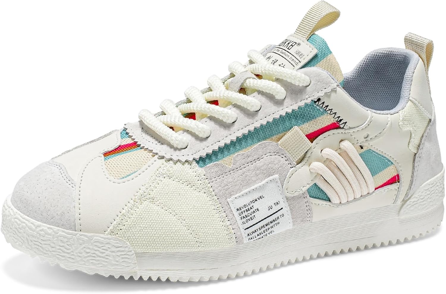 

Мужские многоцветные кроссовки в технике пэчворк Yrzhgdl, белый