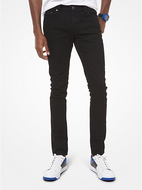 

Джинсы узкого кроя из эластичного хлопка Michael Kors Mens, черный
