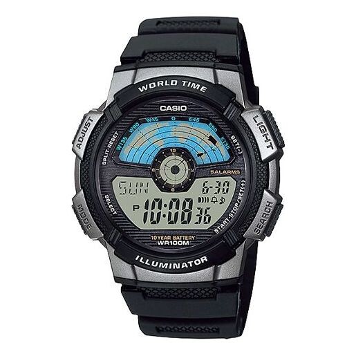 

Часы CASIO Sports Quartz Waterproof Mens SilverBlack Analog, черный