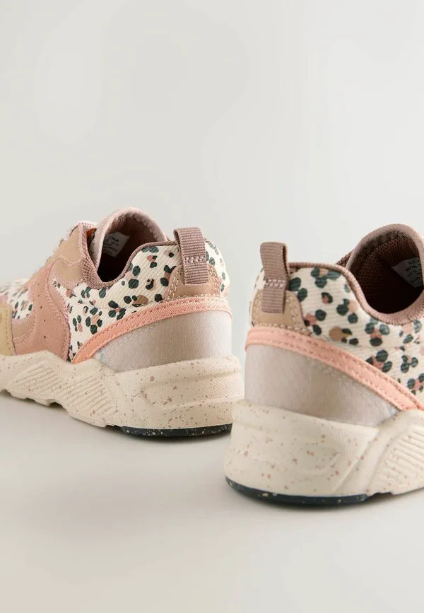 Широкие кроссовки на шнуровке с цветовыми блоками Next, Rust Orange Leopard Print — фото 3