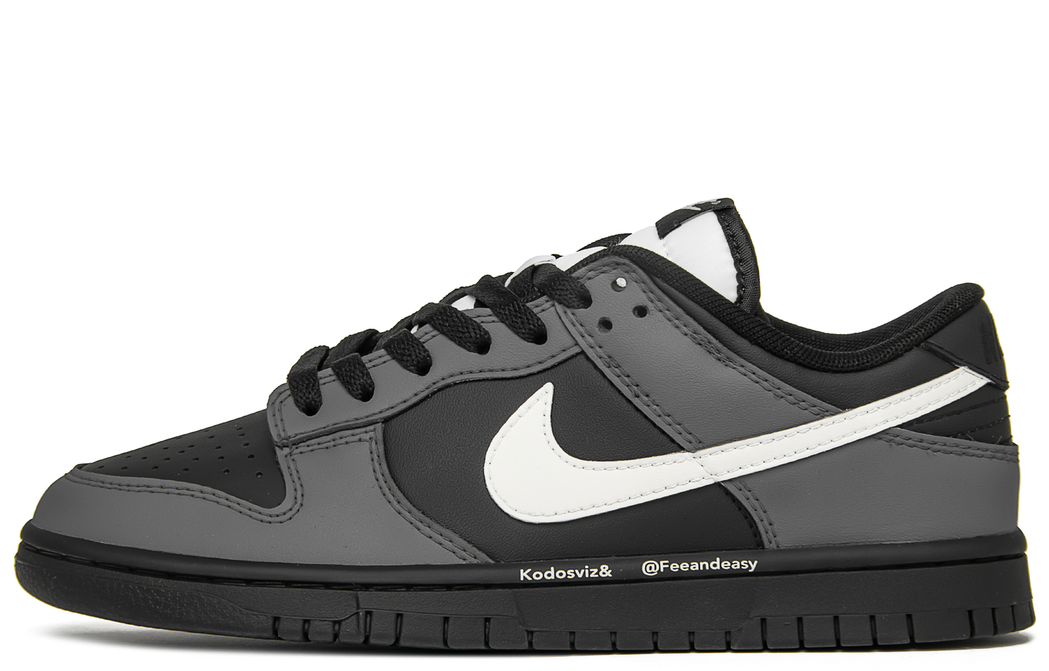 

Nike Dunk Anonymous Seal Slip Resistant Abrasion Resistant Low top Skateboard Shoes мужские черные белые серые
