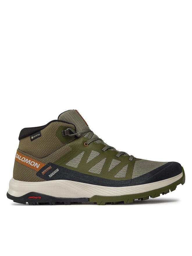 

Треккинговые кроссовки Outrise Mid GORE-TEX L47143600 Salomon, хаки
