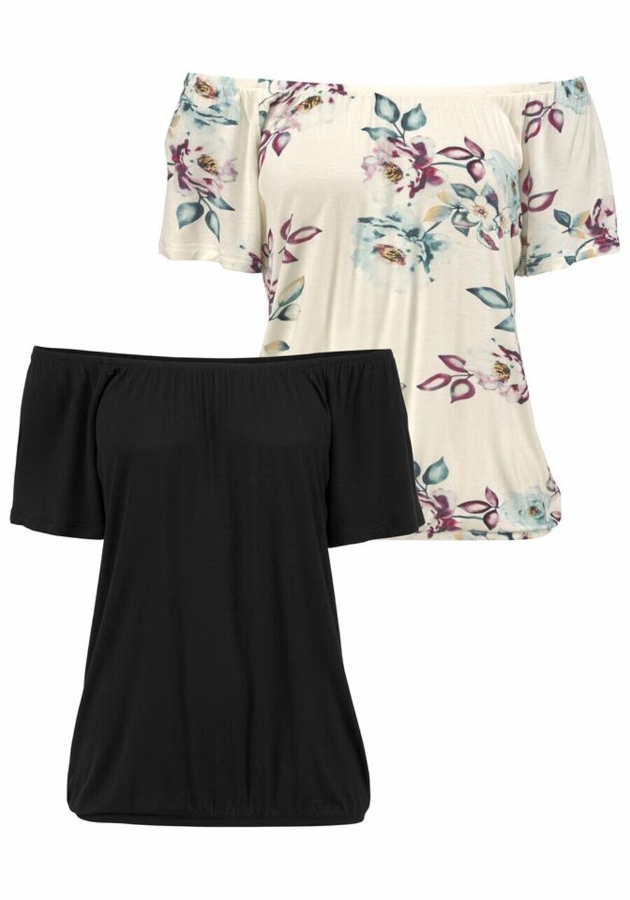 

Футболка Lascana, цвет Cream/Black