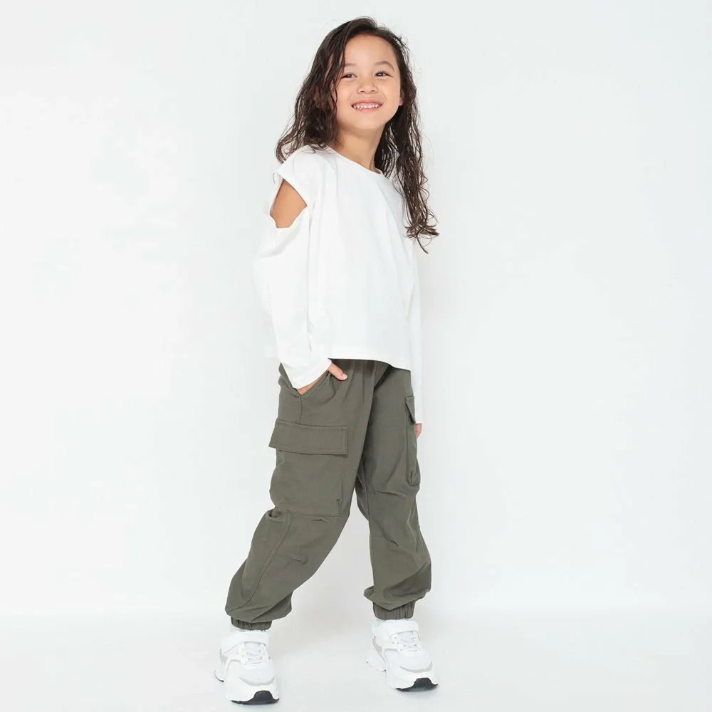Футболка с длинными рукавами и вырезом на плече (королевский хлопок) Branshes, off white — фото 3