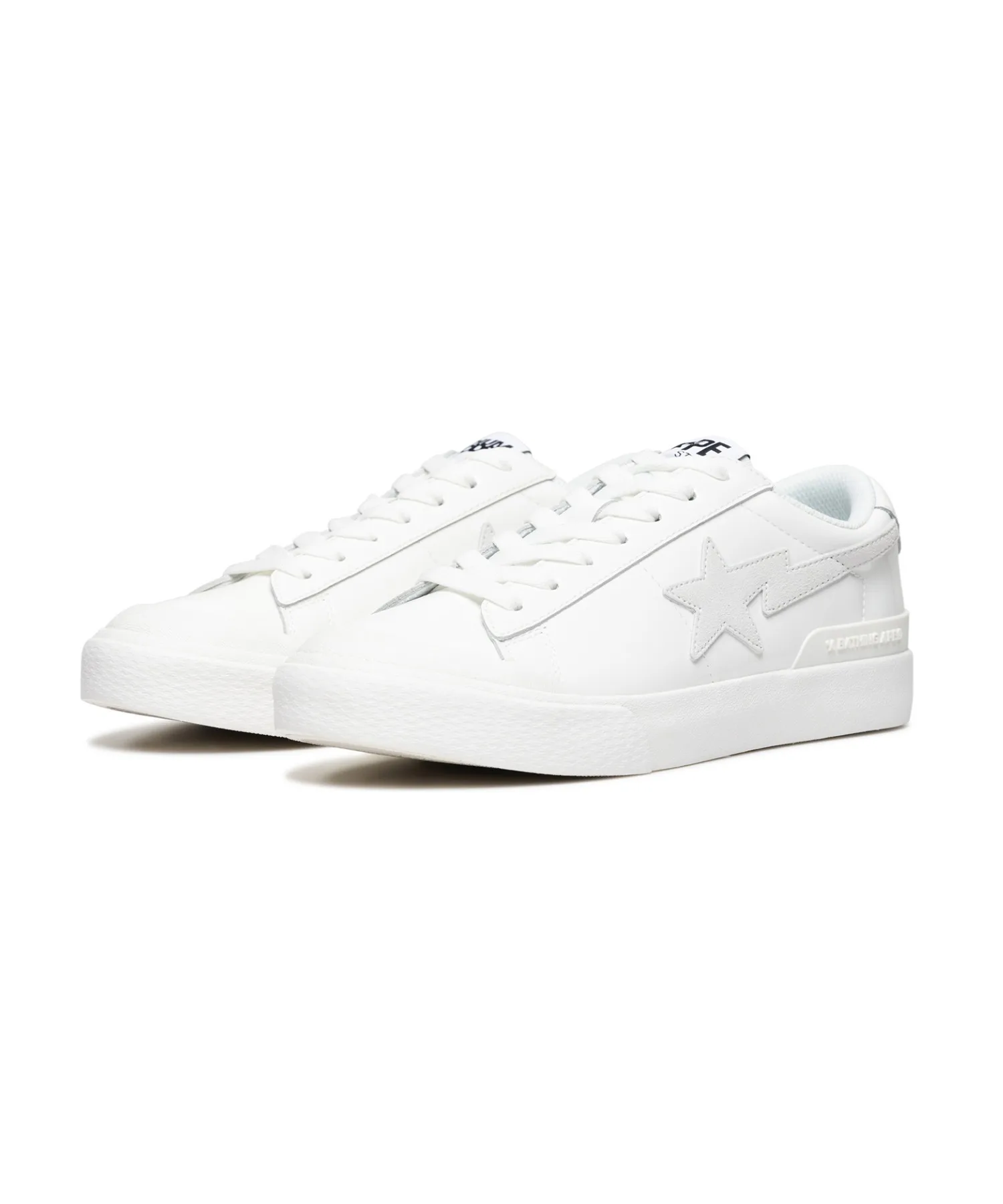 Мужские кроссовки из натуральной кожи MAD STA BAPE X STADIUM GOODS A BATHING APE белые