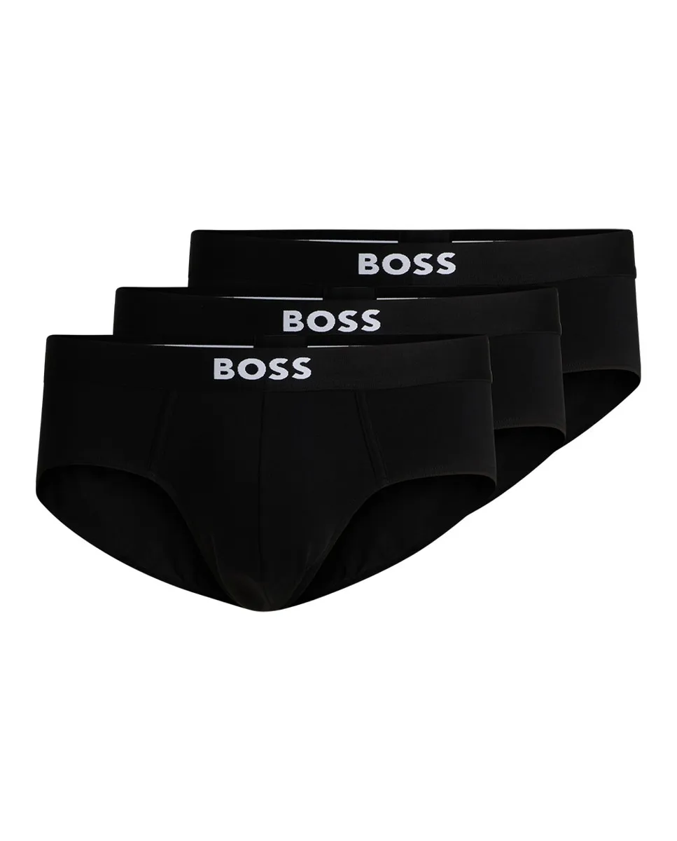 

Упаковка из трех мужских хлопковых трусов Boss, черный