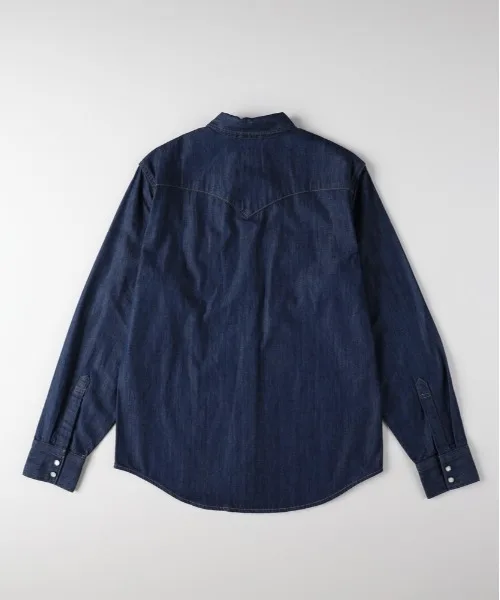 Мужская рубашка в стиле вестерн Vintage Like Western Shirt Levi's темно-синяя — фото 2