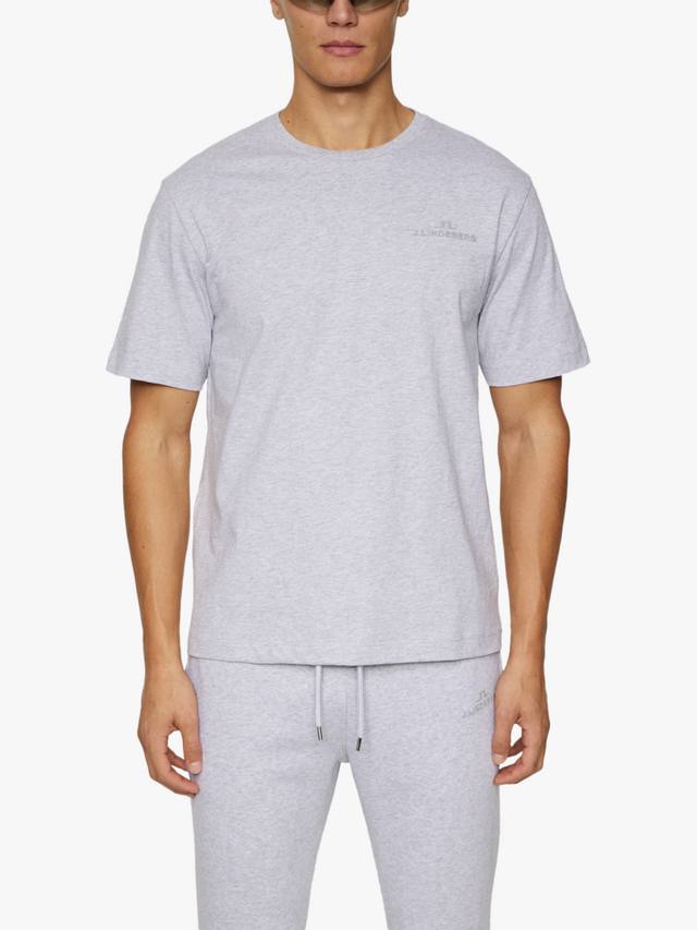 

Футболка с коротким рукавом из хлопка alpha обычного кроя J.Lindeberg, цвет Light Grey Melange