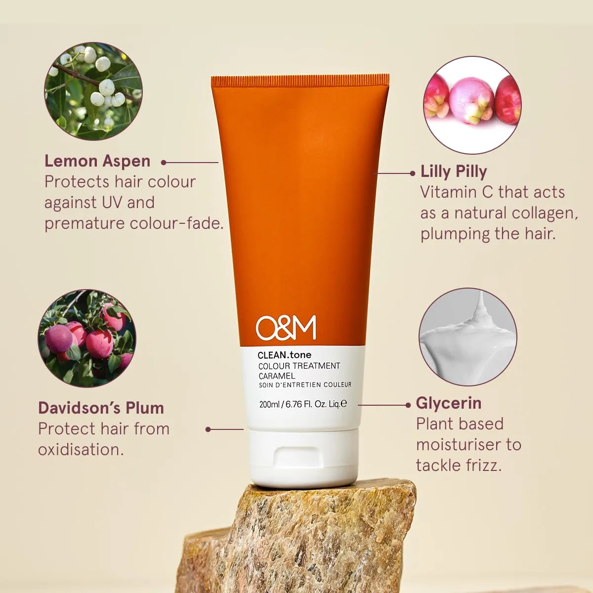 Тонирующее средство для осветленных волос CLEAN.tone Caramel от O&M (200 мл) O&M — фото 4