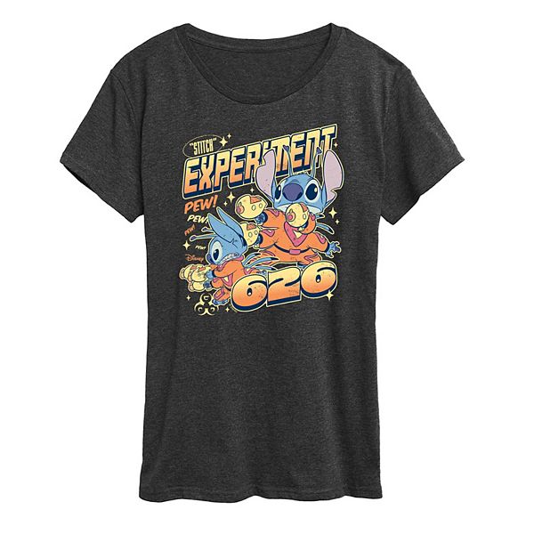 

Футболка Lilo & Stitch Women's Experiment 626 Disney, Heather Charcoal, Черный, Футболка Lilo & Stitch Women's Experiment 626 Disney, Heather Charcoal