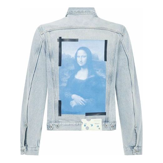 

Куртка ss21 back printing denim jacket blue Off-White, синий
