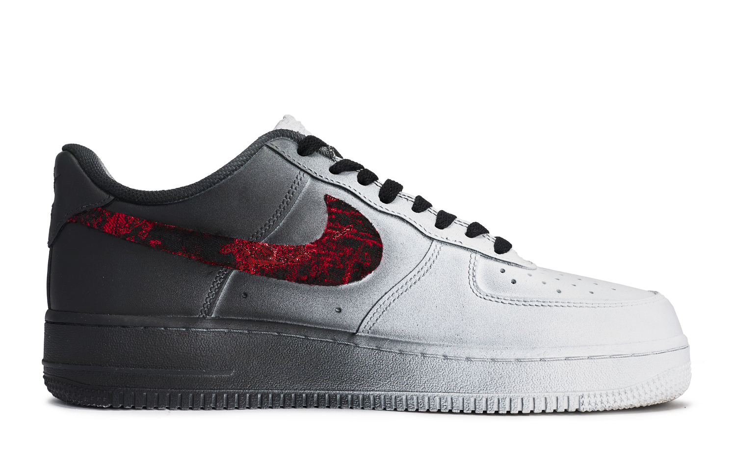 Nike Air Force 1 811 Manufacturing, It Low top Skateboard Shoes, мужские, черный белый красный — фото 3
