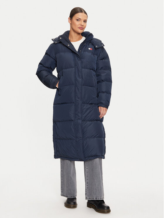 

Пуховик стандартного кроя Tommy Jeans, синий