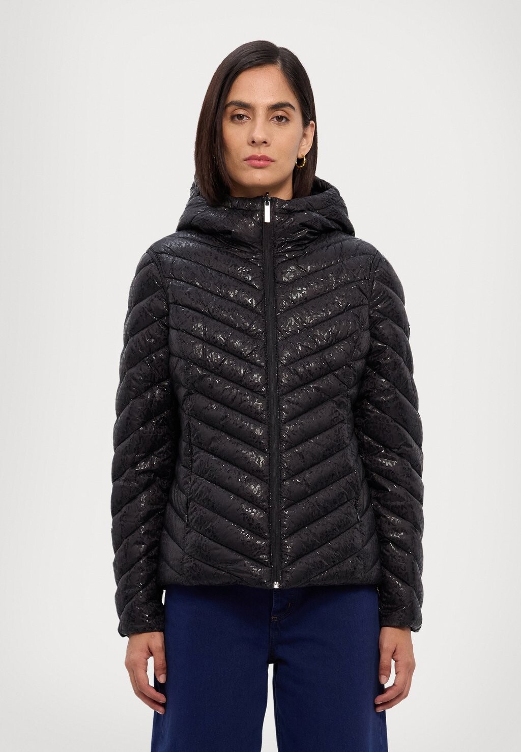 

Легкая куртка REVERSIBLE LOGO PACKABLE MICHAEL Michael Kors, черный