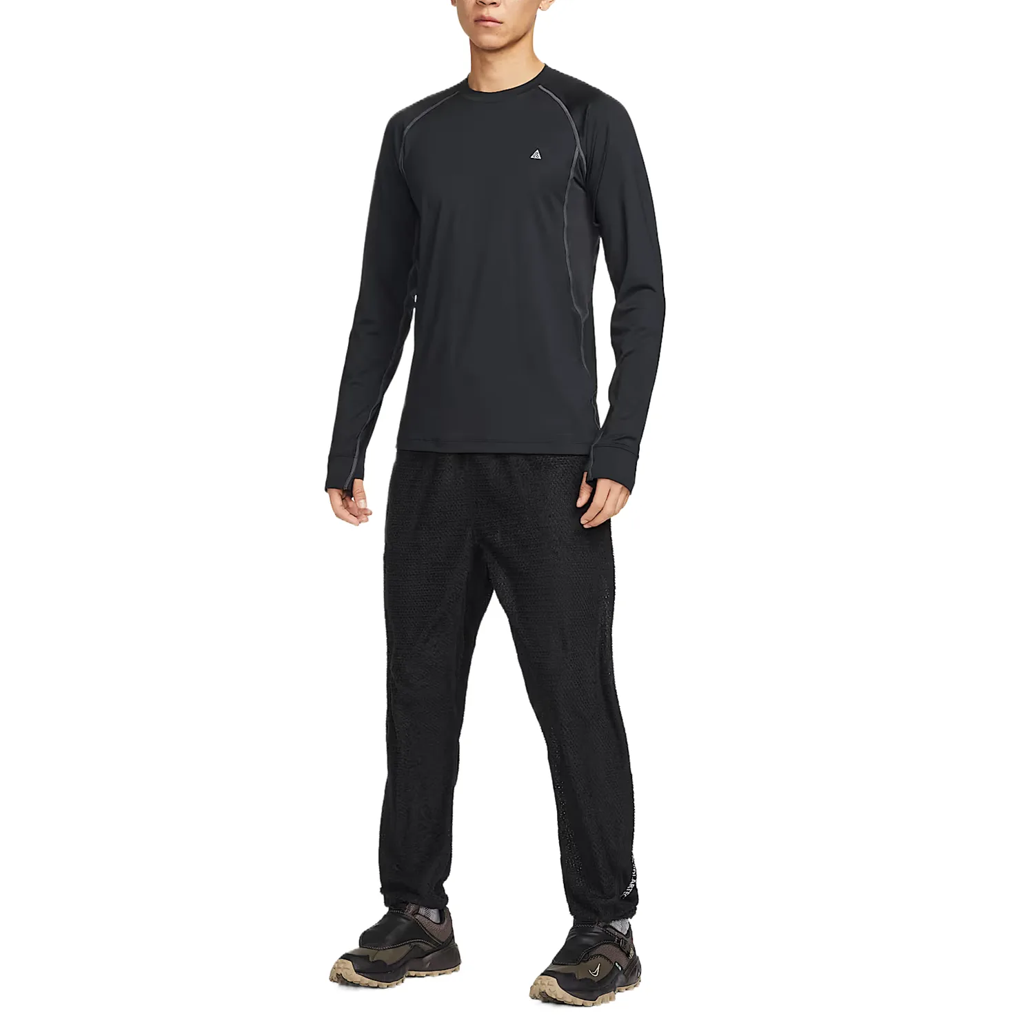 Nike Брюки casual ACG мужские черный/угольный черный/холодный серый/горный белый умеренно прямого кроя — фото 4