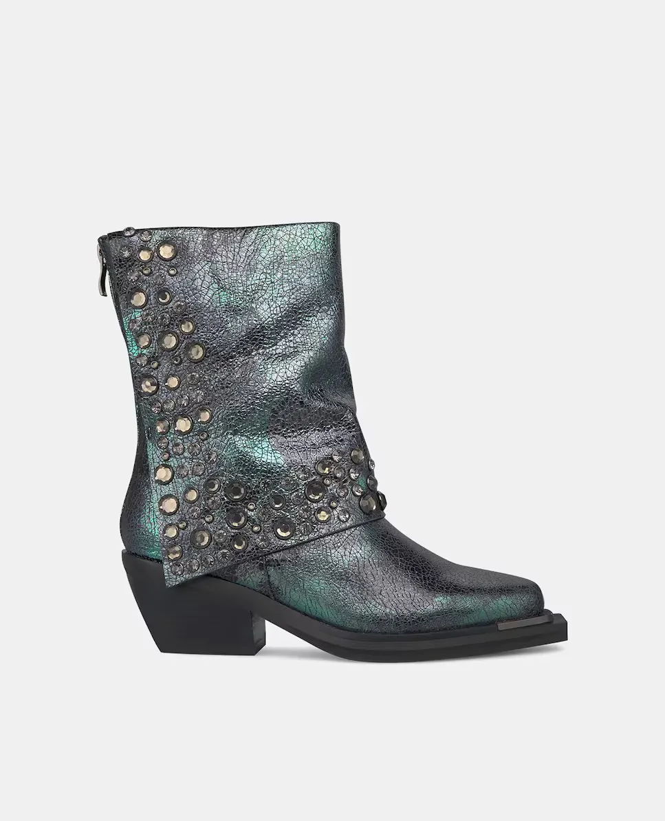 

Женские кожаные ботильоны с квадратным носком Alma en Pena, мультиколор