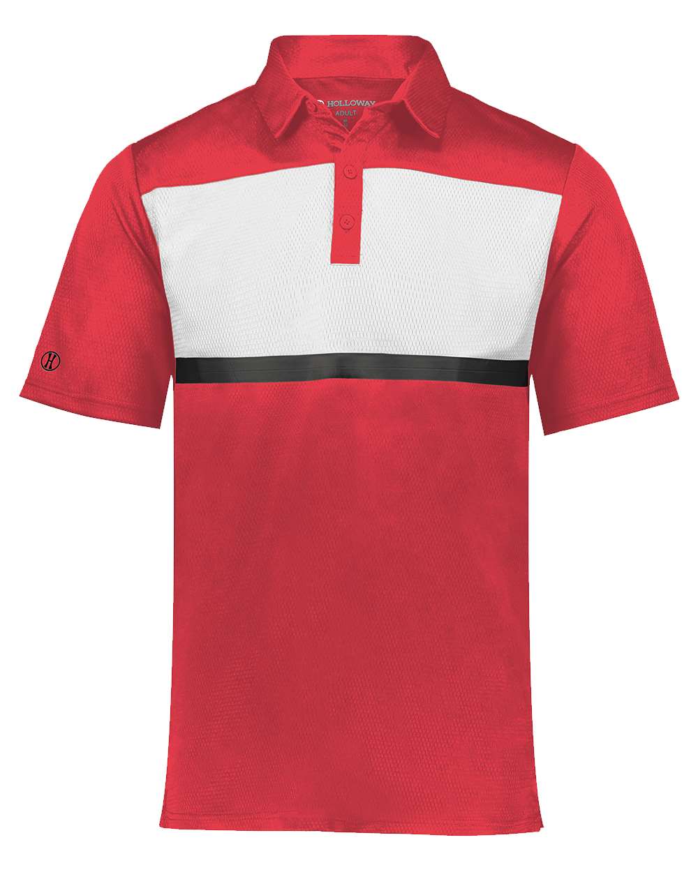 

Поло Prism Bold Holloway, цвет scarlet/ white