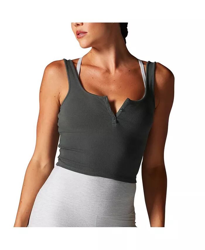 

Женская облегающая майка Henley Tavi, зеленый