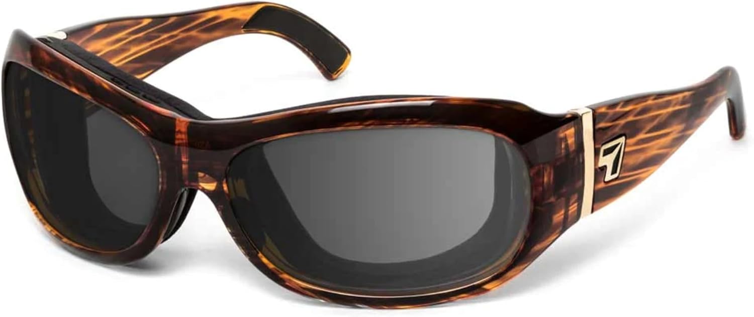 

Солнцезащитные очки 7 EYE BRIZA с мягкой подкладкой и защитой от ветра, для использования на открытом воздухе, 100% защита от UVA + UVB лучей, Sunset Tortoise Frame-sharpview Gray Lenses