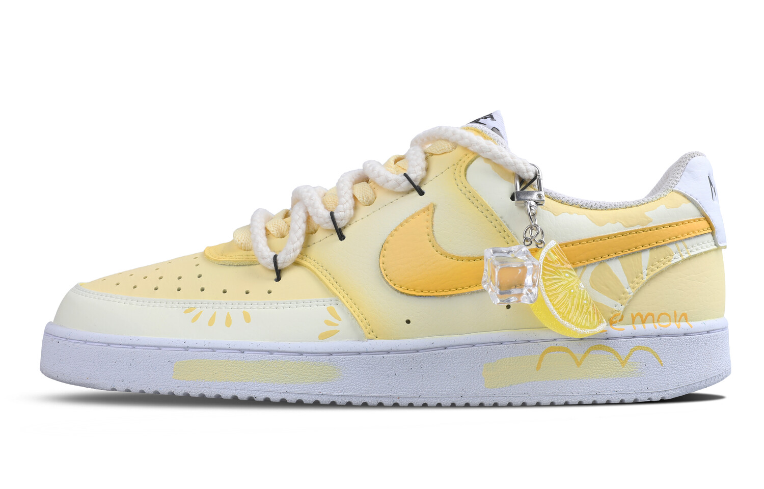 

Кроссовки Nike Court Vision 1 Skateboarding Shoes Unisex Low-top White, цвет Lemon