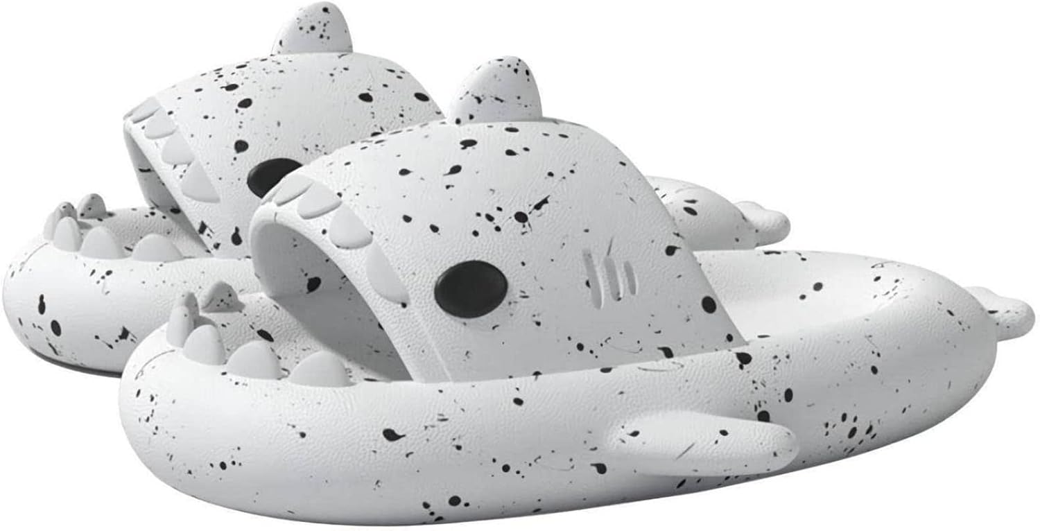 

Шлепанцы Shark для женщин и мужчин, новые пляжные сандалии и уютные нескользящие шлепанцы Shark для ванной и улицы Generic, белый