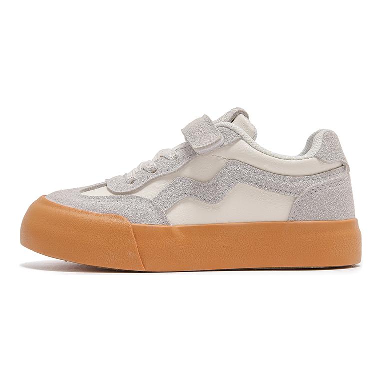 

Warrior Low-Top Детские Скейтбординг Кроссовки, Бежево-Серый Голубой